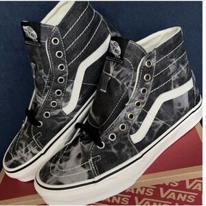Vans Black and White High-Top Sneakers